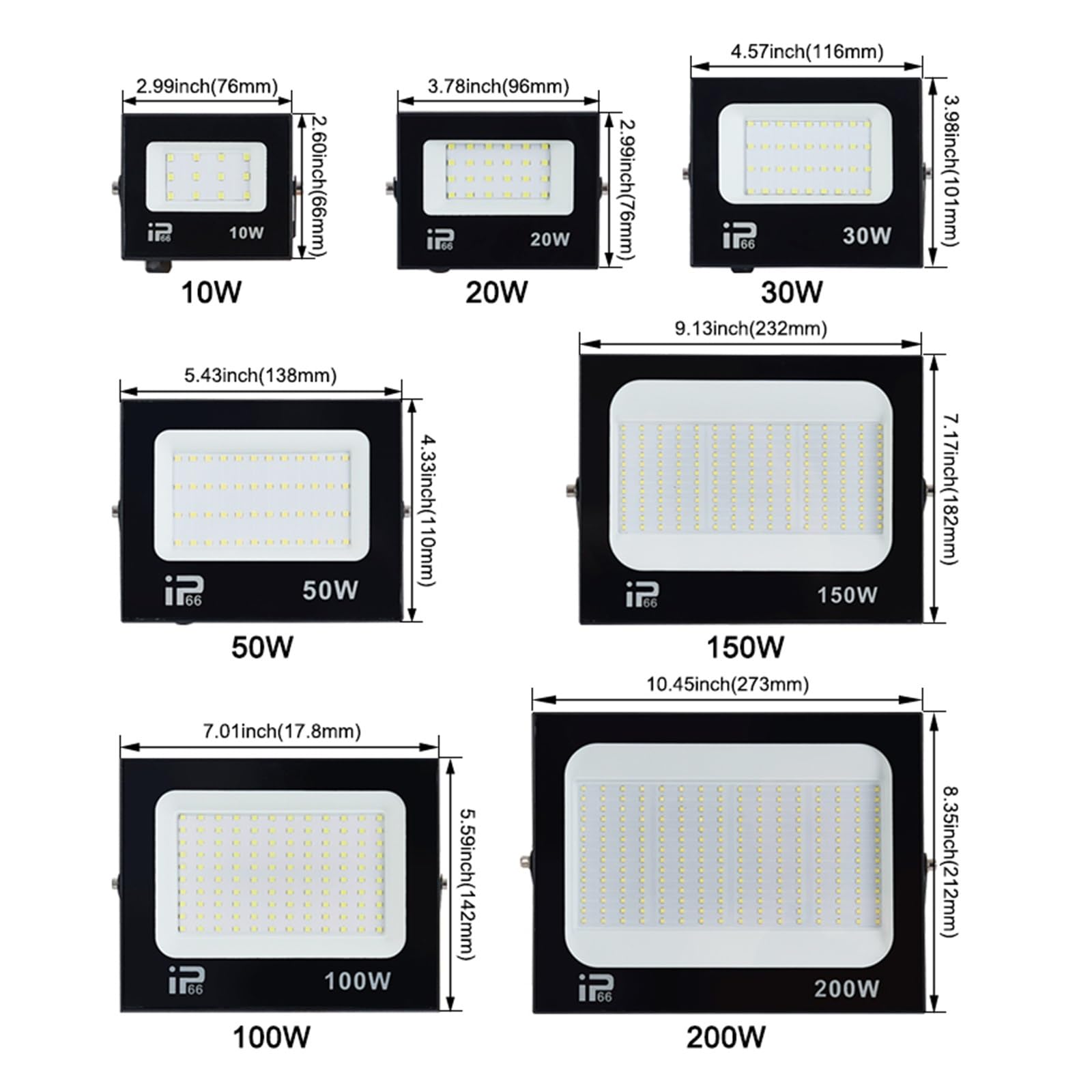 LED Strahler Außen, 200W Flutlicht LED Außenstrahler Flutlicht Aus Härtetem IP66 Wasserdichter LED-Projektor Gartenlicht Garanlicht(6000K,150W 1PC)