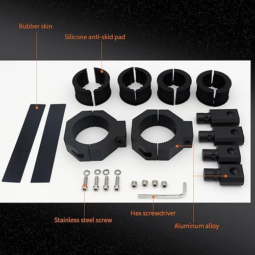 Miniatura 10 de Kit de abrazadera de montaje para barra de luces LED, 360 grados, 0.75 pulgadas, 1 pulgada, 1.25 pulgadas, 2 piezas, abrazadera de tubo de barra
