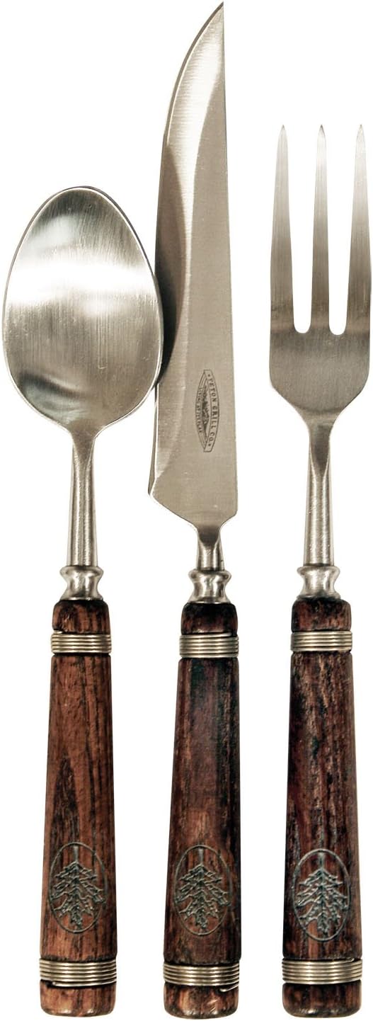 Teton CCC550EU Cabin Themed 6-Piece Eating Utensil Set