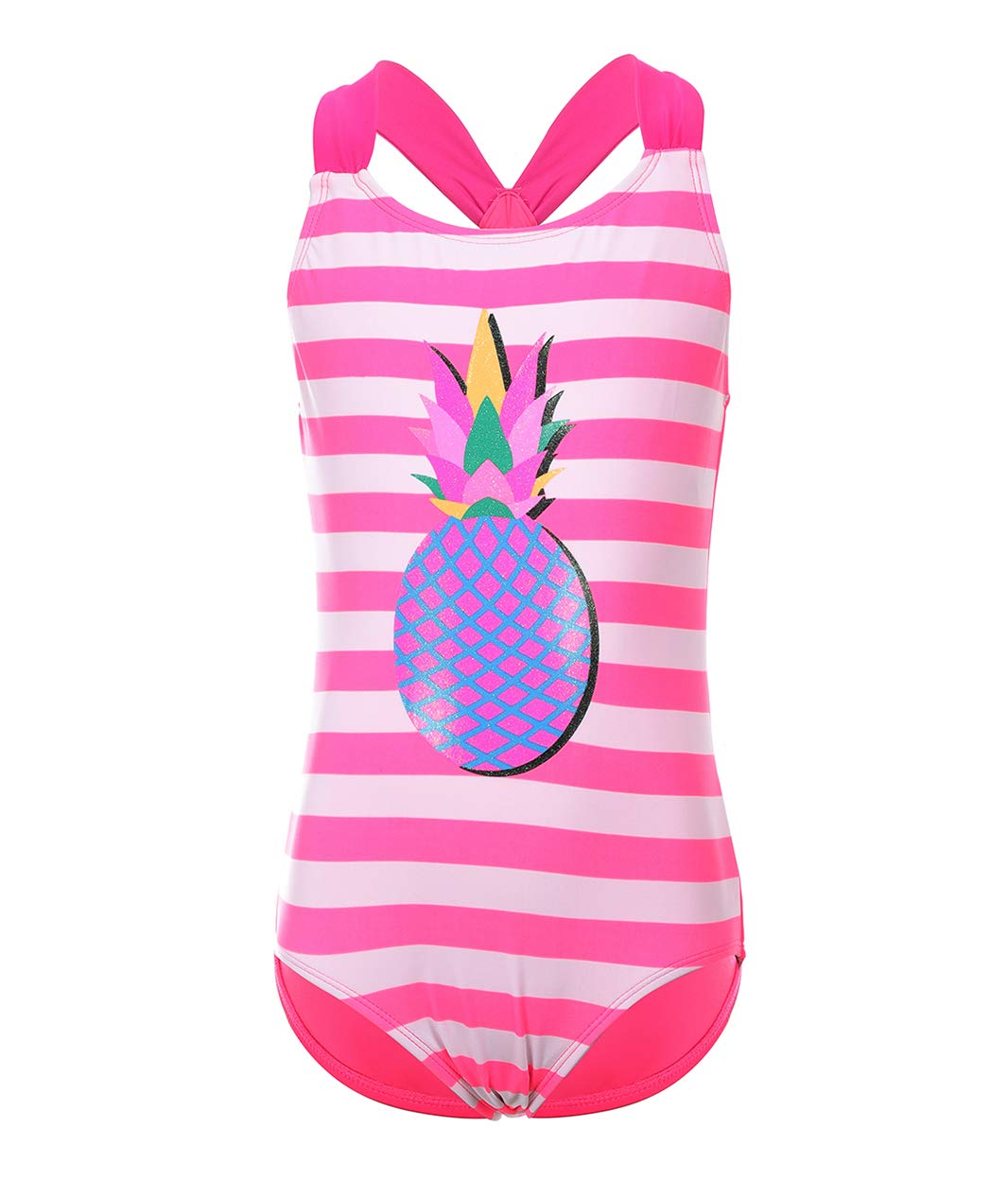 BELLOO Girls One Piece Swimsuits, Ruffle One Shoulder Bathing Suit for Girls, 4-16 Years