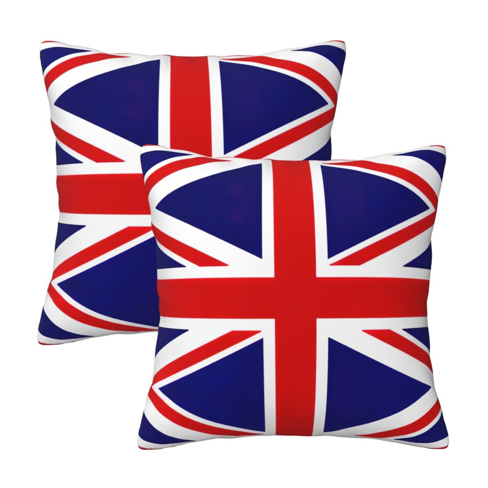 Kfjghhl Uk Flag Throw Pillow Covers Decorative Farmhouse Couch Pillow Case 4 Sizes Square Cushion Pillcase
