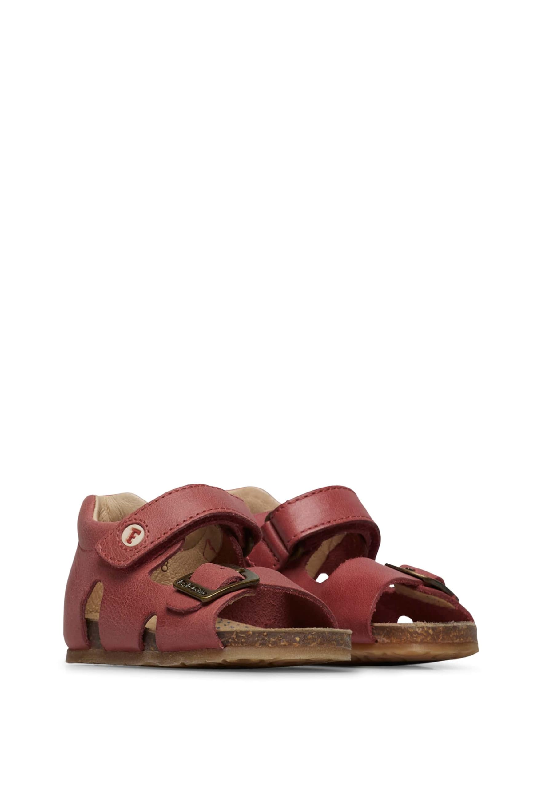 Falcotto Sandali in pelle con fibbia e strappo