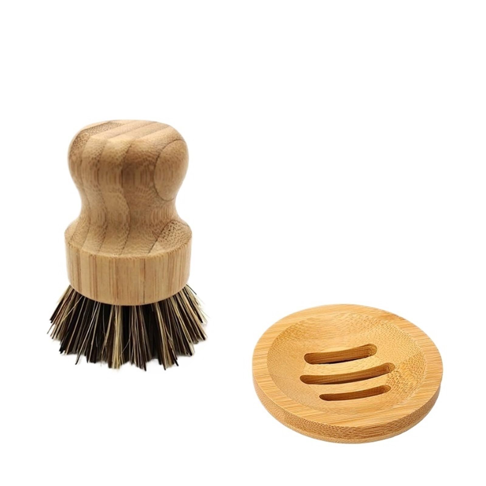 Dish Scrub 1pc/2pcs Brush Soap Kitchen Wooden Scrubber Cleaning For Washing Cast Iron Pan Pot for Dishes, Pots(Color 03)