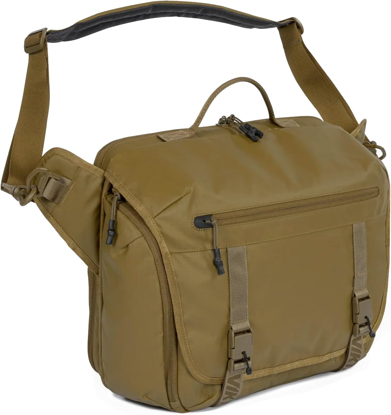 VIKTOS Men's Counteract CCW Resistant 500D Polyester Quick Access Organizer Off-Body Concealed Carry Shooting Gun & Gear Messenger Bag w/Shoulder Strap, Coyote