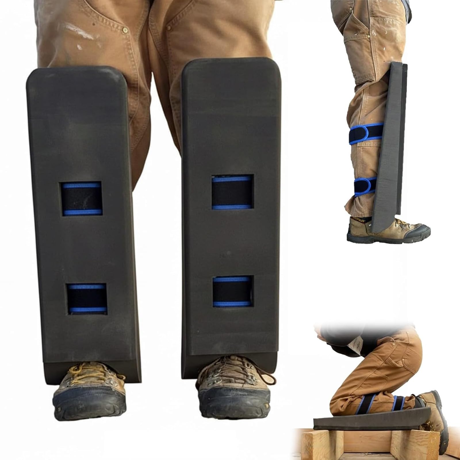 Rodilleras para ático, almohadillas de rodillas autoportantes con correas ajustables y soporte de espuma para navegación de vigas y trabajo en espacios reducidos