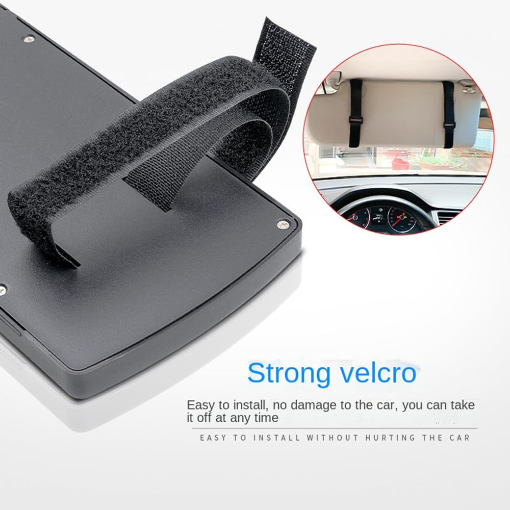 ZONTO 18Modes Ultrathin Car White LED Parabrezza Emergenza Avvertimento di Pericolo Lampada Lampeggiante Luci Stroboscopiche della Polizia Pannello Parasole