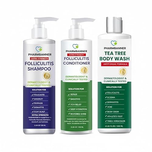 Juego de champú y acondicionador anticaspa y gel de baño de árbol de té, ayuda a limpiar, calmar y refrescar la picazón del cuero cabelludo y la