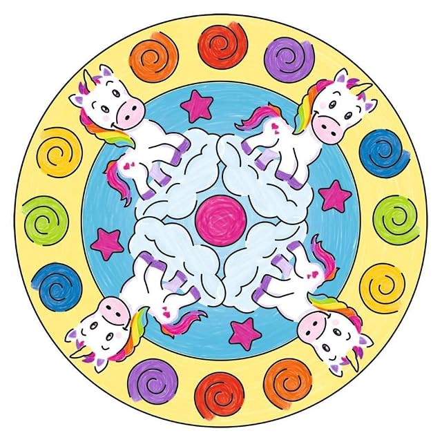Foto 7 de 8 de Ravensburger- Mini Mandala Designer Unicorn, Manualidades y Pintura, Color Blanco (29704)