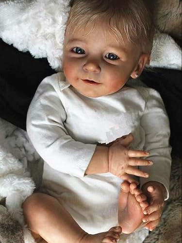 iCradle Reborn Baby Dolls - Muñeca realista de bebé recién nacido de 22 pulgadas, juguete realista con peso para edades de 3 años en adelante