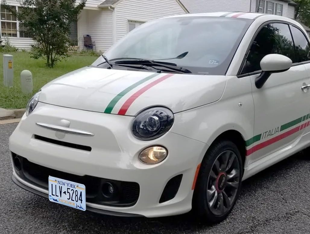 iJDMTOY No Drill Front Grille Mesh Mount License Plate Relocator Kit Compatible with 2013-2019 Fiat 500 or 500e w/Diamond Shape Lower Grille Mesh