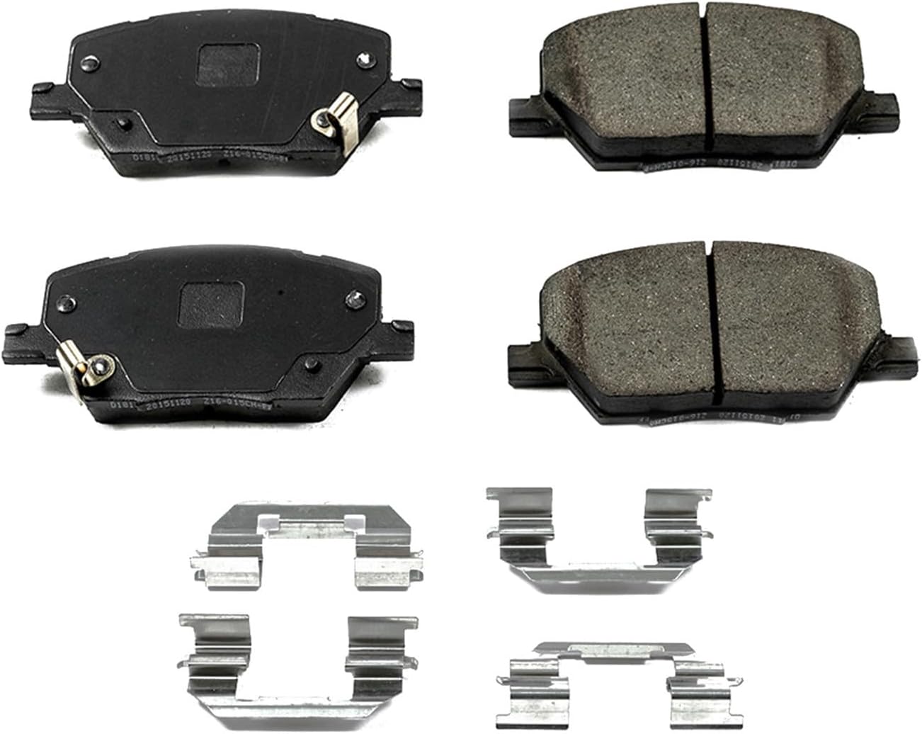 PowerStop Front Brake Pads For Dodge Hornet 2023-25 |Fiat 500X 2016-20 |Jeep Compass 2017-20 |Compass 2025 |Renegade 2015-20 - Z17 Ceramic Brake Pads With Installation Hardware, 17-1811