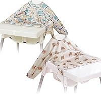 Vista 1 de Babero de Manga Larga para Bebé - Baberos a Prueba de Desastres para Bebés - Ajustable, Impermeable y con Accesorio para Silla/Mesa Alta