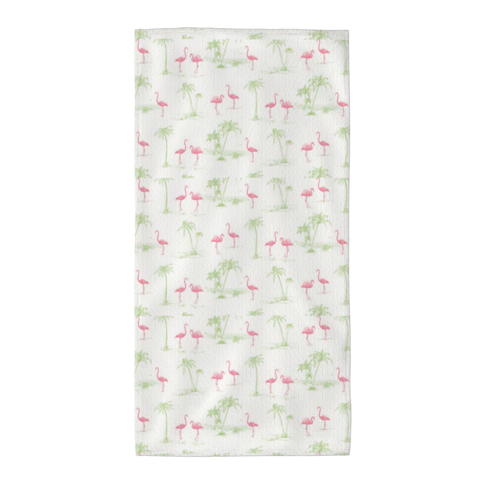 WYCZHY Pink Flamingos Printed Quick Dry Beach Towel For Camping Travel Vacation
