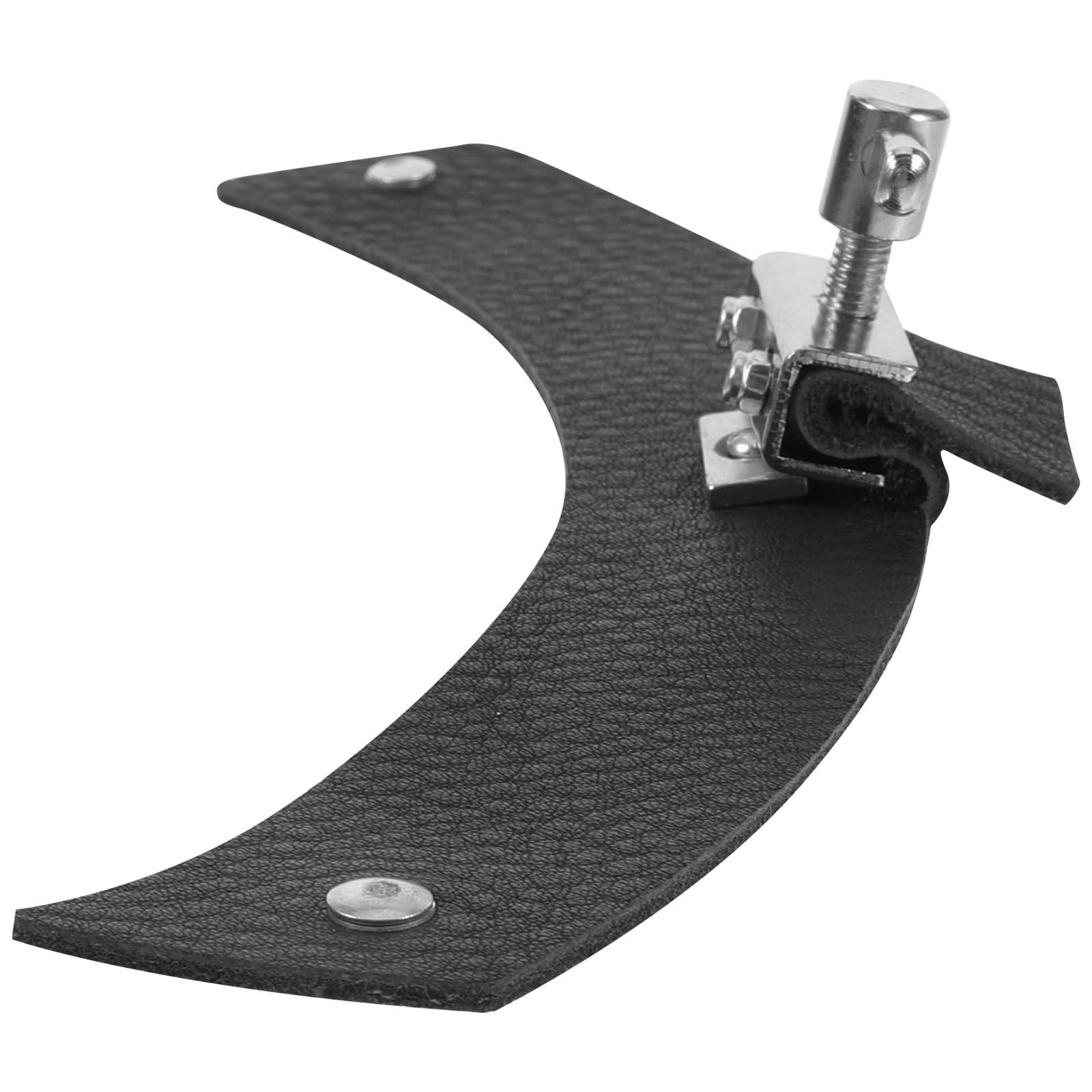 Amortisseur de Tambour en Cuir Noir Contrôle de Tonalité, Facile à Installer, Accessoire pour Batterie Acoustique et Percussion