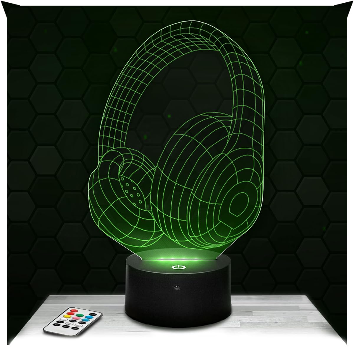 Lampephoto.fr - Headset 3D Lamp Night Light 3D LED Illusion Lamp, Christmas, Gift idea for boy and Girl Birthday Night Light lamp for Child or Adult Bedroom, Gifts Merchandising