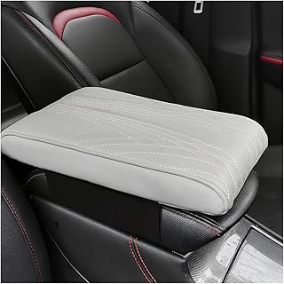 AICEL Car Armrest Box Height Increase Support Pad, Memory Foam Microfiber Leather Elbow Comfort Booster Pad, Center Console Waterproof Cushion Pillow, Soft Auto Arm Rest Protector Cover (Gray)