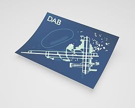 MG Global Modern Poster of Daytona Beach International Airport Dab 2 | 11x17 12x18 16x24 24x36 Minimal Unframed Print | Minimalism Wall Art Gift | Minimalist Home Office Decor