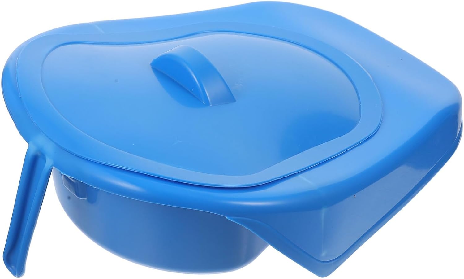 Portable Bedpan with Lid Lightweight Plastic Bedpan Pot for Elderly Pregnant Women and Bedridden Patients Comfortable Wavy Design Easy to Clean for Home Hospital Travel