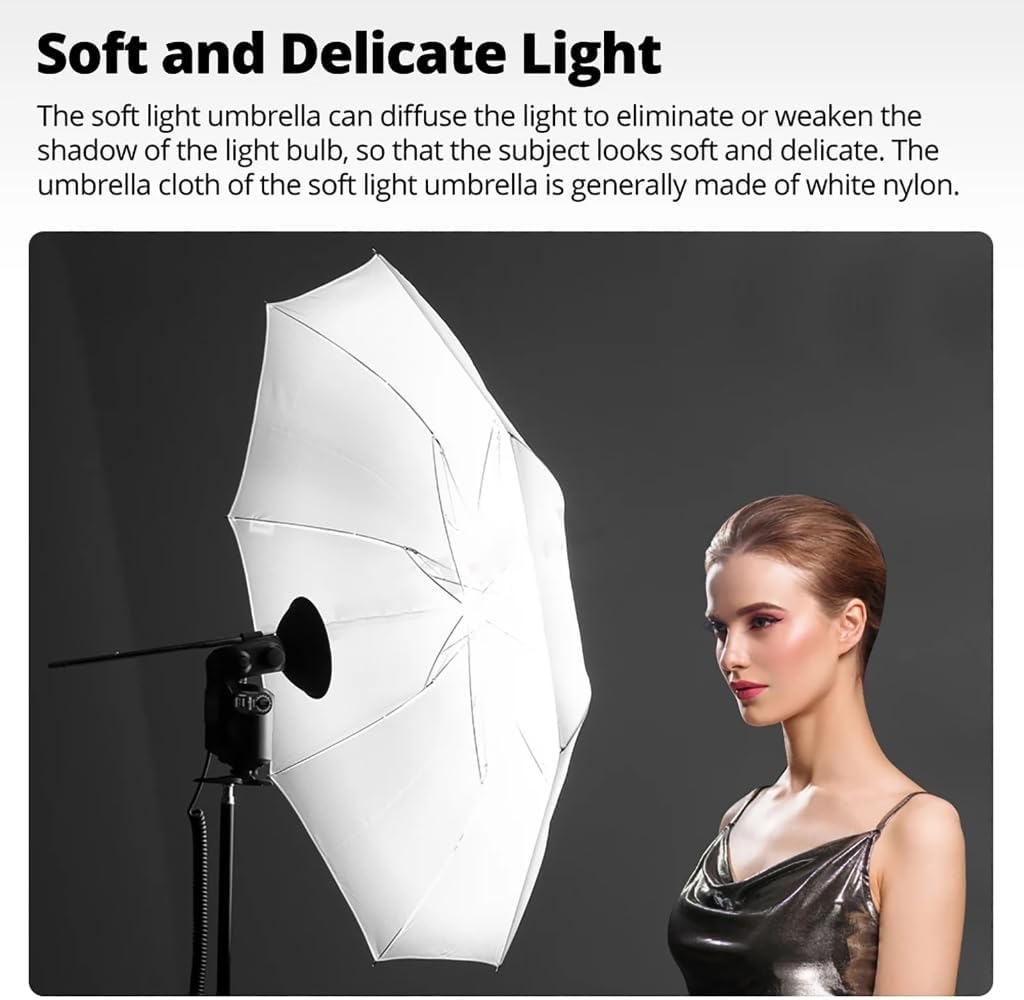Portable ADS5 Soft Umbrella White Folding Photography Umbrella Light Reflector for Vedio Studio Shooting Speedlites