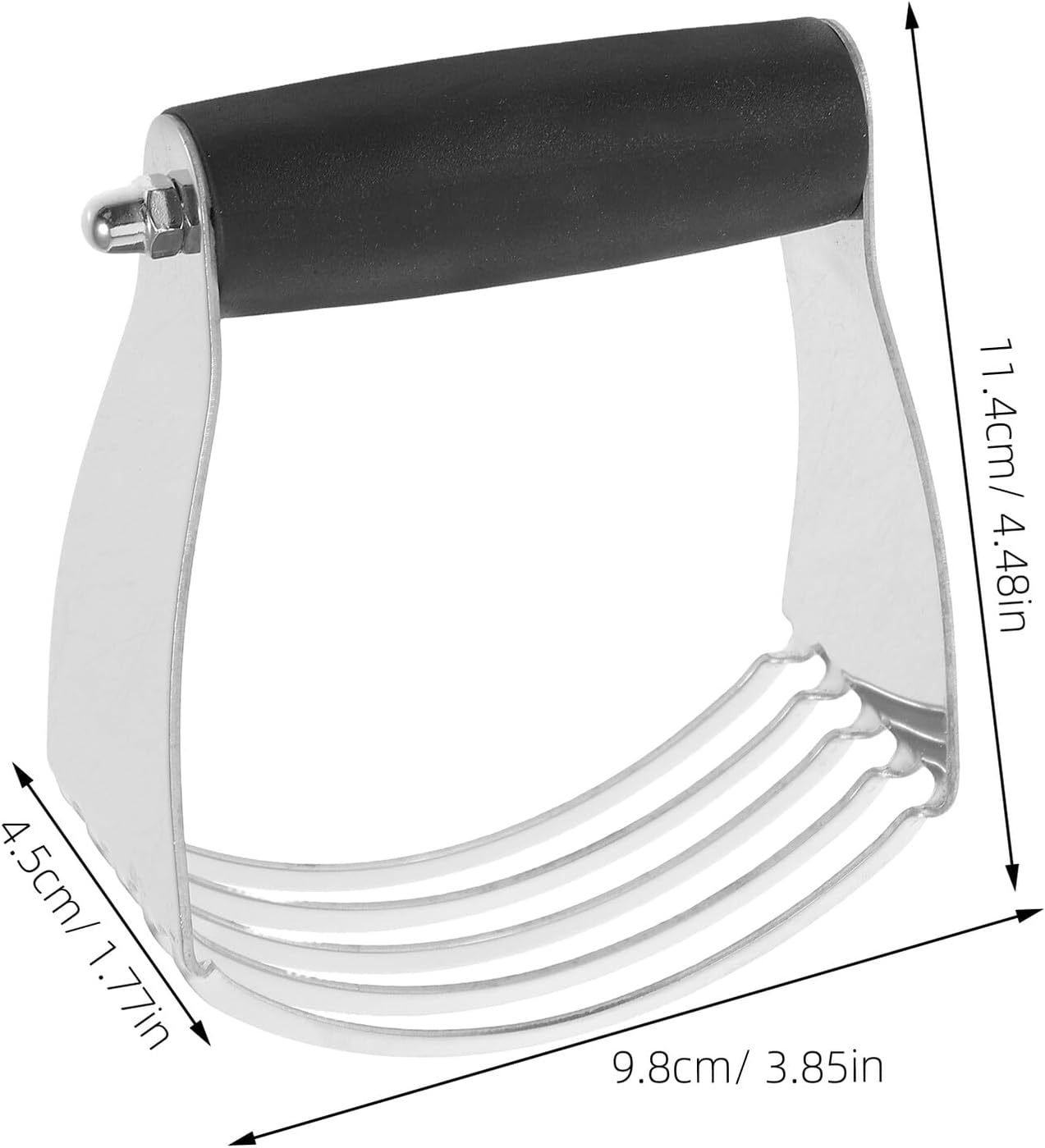 Stainless Steel Dough Blender with Blades and Scraper Pastry Cutter