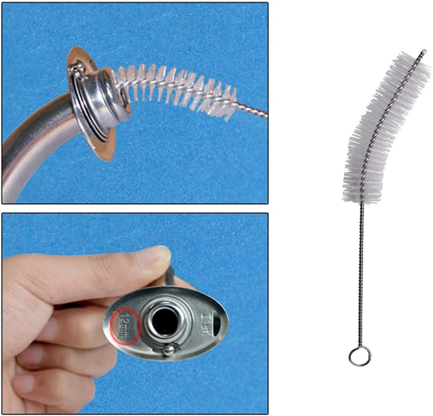 5 Pack Tracheostomy Cleaning Brushes with Nylon Bristles Trach Brush Trach Tubes Straw Brush Cleaner for Cleaning Tracheostomy Tube Trachea Cuffless Inner Cannula Tracheotomy Laryngectomy