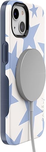 Vista 386 de Casely Funda para iPhone 13 Compatible con MagSafe Color Splash de medianoche Funda retro abstracta Color de medianoche Splash Abstracto