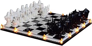 YYQPF Zestaw oświetlenia LED do Lego Harry Potter, Hogwart, czarodzieje, zestaw świateł LED kompatybilny z Lego 76392 (tylko LED w zestawie, bez zestawu) - przełącznik czujnika szachowego
