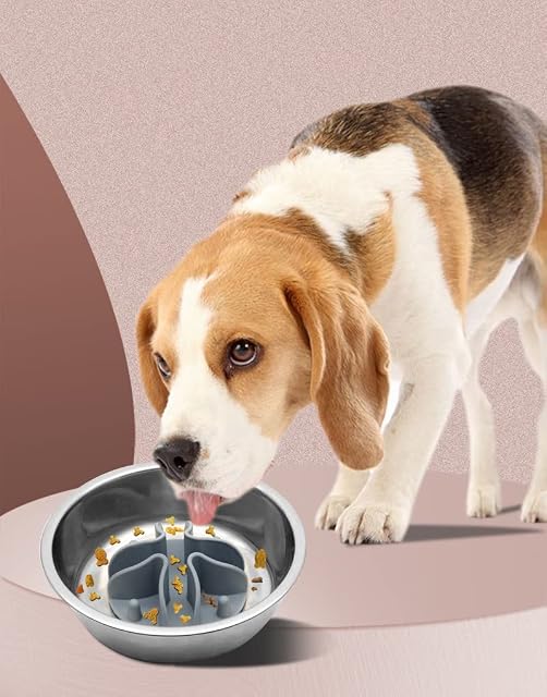 Foto 3 de 6 de Inserto de alimentador lento para perros y gatos, 3 tamaños de silicona de grado alimenticio antiasfixia