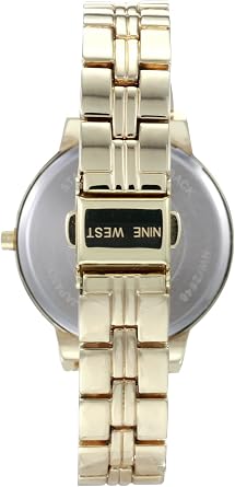 Nine West Women's Genuine Crystal Accented Floral Dial Bracelet Watch