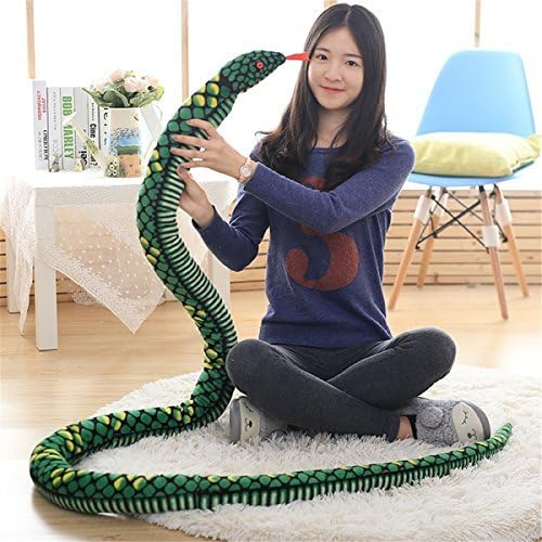 Miniatura 7 de A-cool Boa Constrictor gigante de peluche de serpiente suave (verde (70 pulgadas  70.9 in)