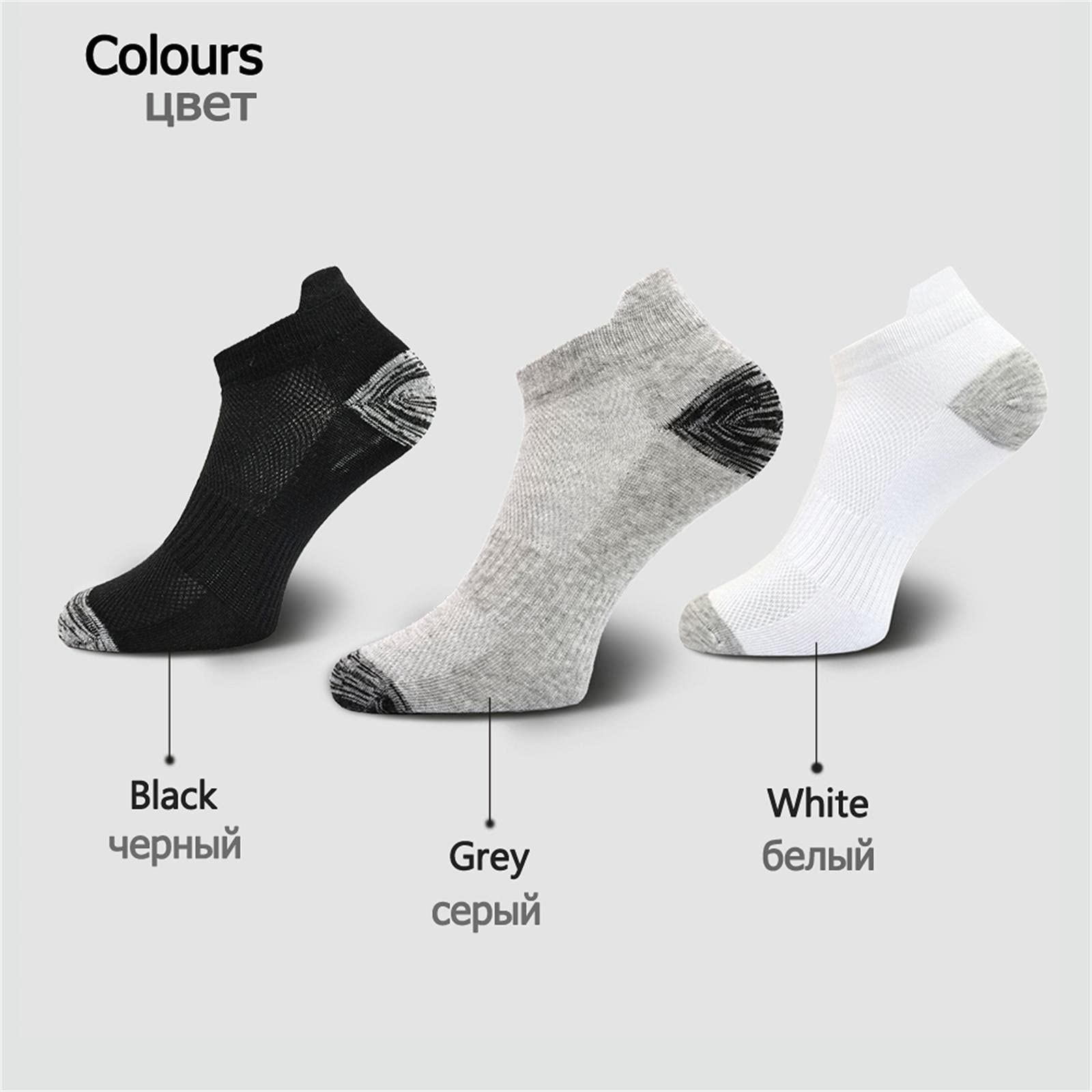 UKKO Calcetines de Hombre 10 Parejas para Hombre Calcetines De Tobillo Atlético Acolchado Algodón Bajo Calcetín Corto Corto-5 Grey 5 White,EUR 38-44 (Us 6-10)