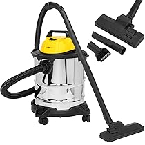 Clatronic Aspirapolvere per Acqua e Polvere, aspirapolvere di Acqua, Polvere Grande e Comodo, 1200 W, Custodia in Acciaio Inossidabile di Alta qualità, BS1313