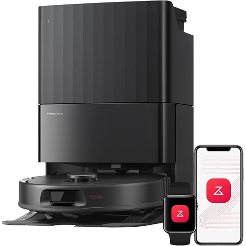roborock Qrevo S Pro Robot Vacuum and Mop, 18,500Pa Suction, Multifunctional Dock with 167℉ Mop Self-Cleaning, Smart Obstacle Avoidance, Anti-Tangle Brush, Liftable Spinning Mop, Black
