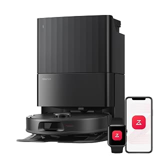 roborock Qrevo S Pro Robot Vacuum and Mop, 18,500Pa Suction, Multifunctional Dock with 167℉ Mop Self-Cleaning, Smart Obstacle Avoidance, Anti-Tangle Brush, Liftable Spinning Mop, Black - Amazon product rated Grade A