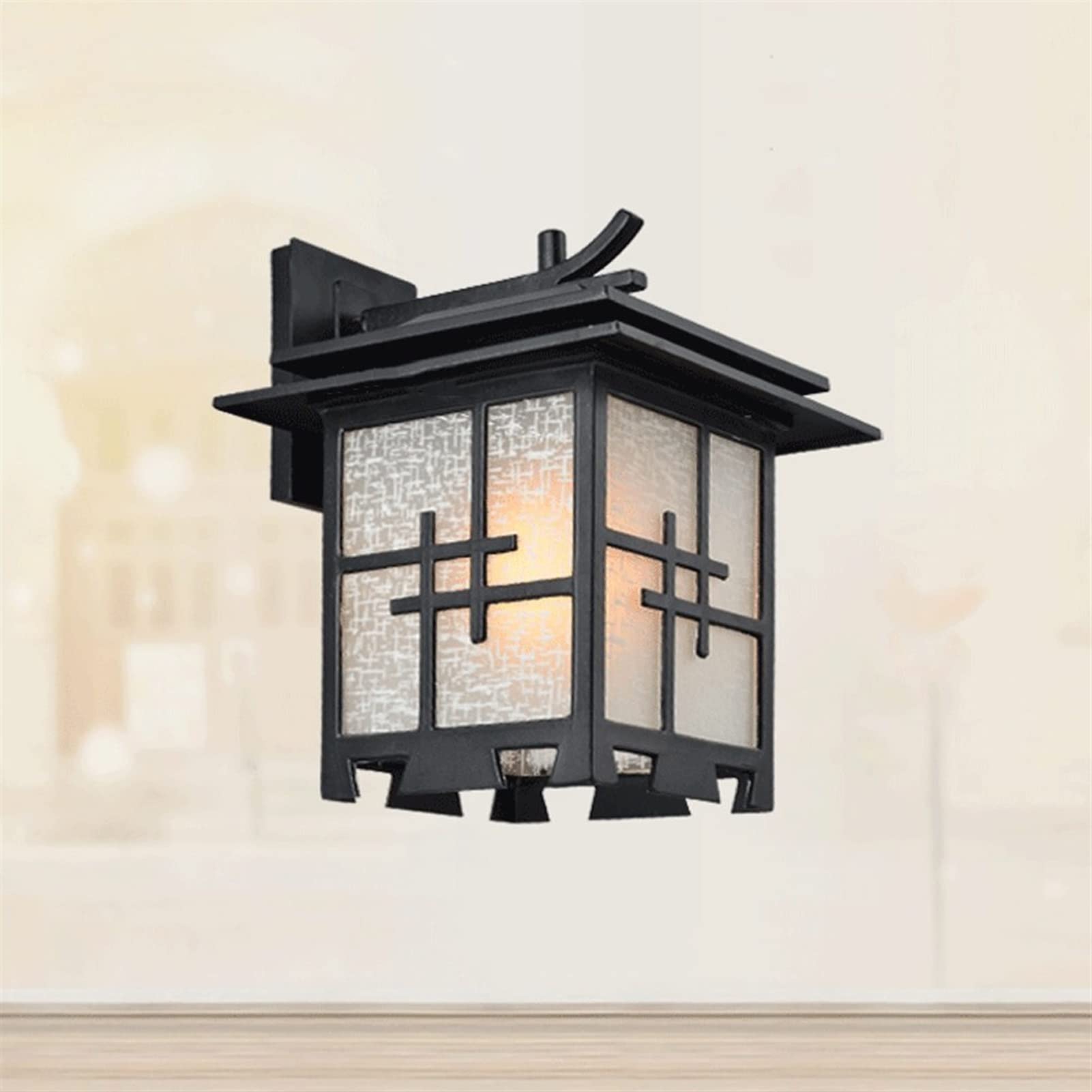 Applique Murale européenne Style Vintage, Style Chinois, imperméable, en Aluminium et Verre, Style Japonais, Simple, Antique, pour Porte, Couloir, Jardin, terrasse, Balcon, E27