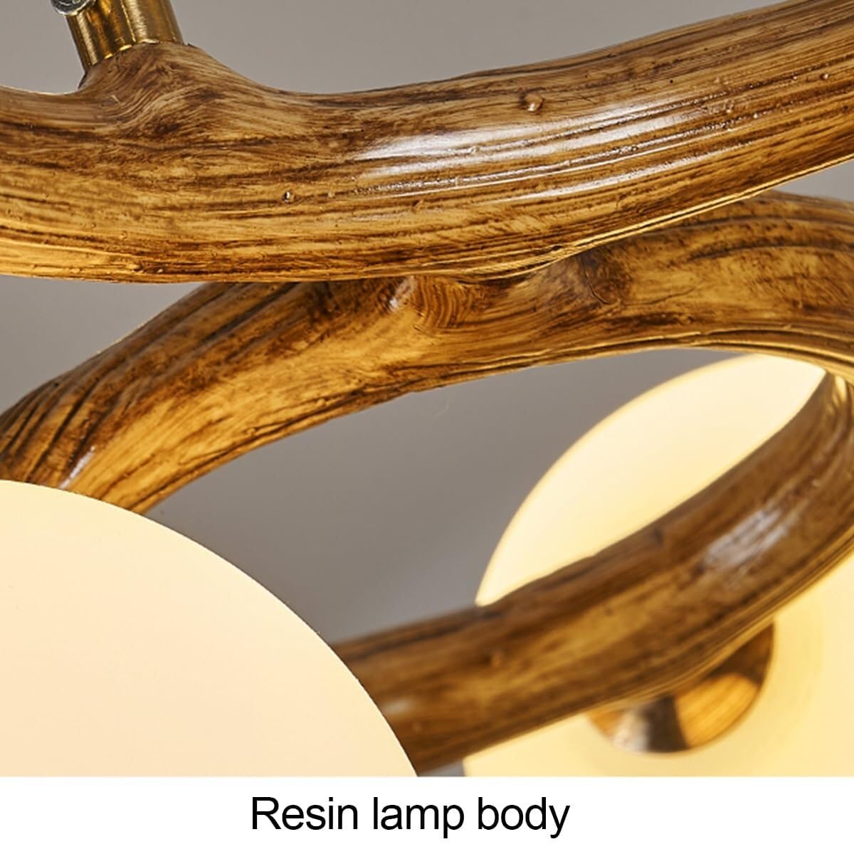 lustre, Lustre à 5 lumières en résine, style industriel rustique