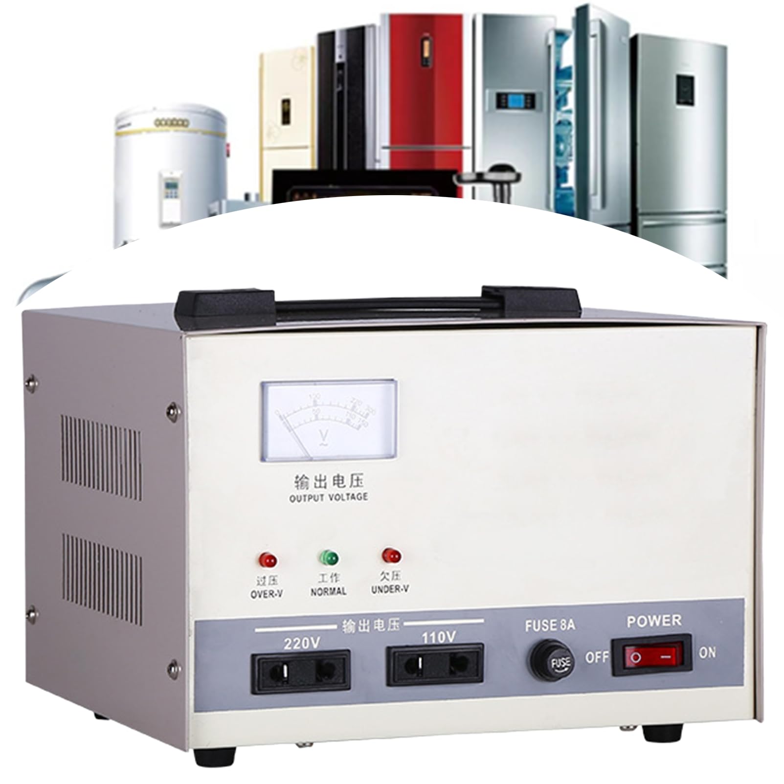 Estabilizador de Voltaje de 220 V, Regulador Automático de Aire Acondicionado de Presión Ultrabaja de Cobre Puro para Uso Doméstico,1KVA