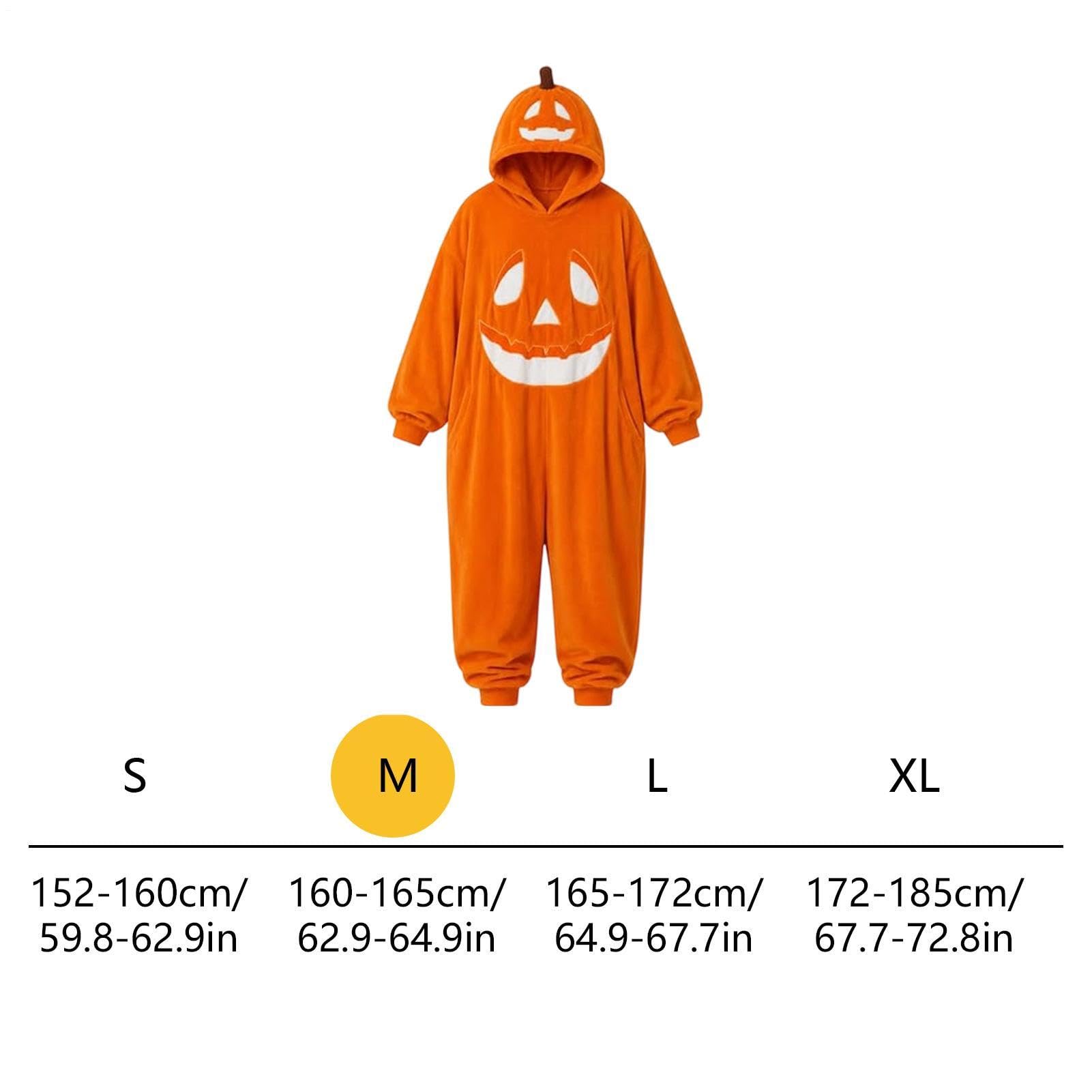 Kombinezon Halloween Zabawny Kostium Z Kapturem Długi Rękaw | Damskie Oversize Piżamy Jednoczęściowe Dla Kobiet I Mężczyzn Na Świeżym Powietrzu Impreza Maskarada Scena Dom Odgrywanie Ról