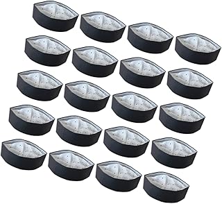 20pcs Chef Hat Pizza Chef Hat Disposable Chef Hat Non Woven Chef Hats Black Caps White Cap Food Paper Chef Hat Disposable Chef Cap One-off Chef Paper Black Child Sushi Berets