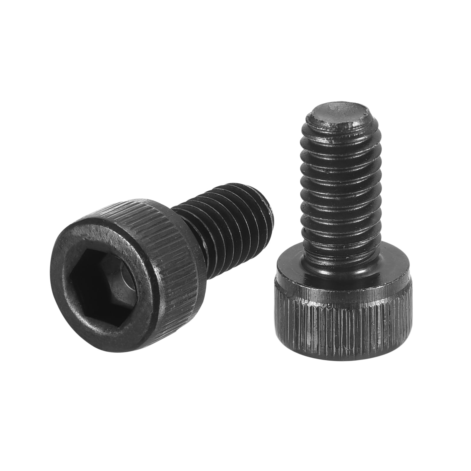 uxcell Hex Socket Bolts (M6-1x12), Grade 12.9 Carbon Steel Hex Socket Drive Screws, Black, 40 Pcs, M6-1x12mm
