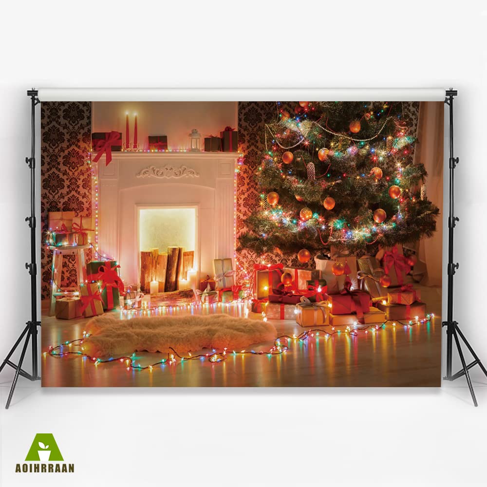 Fondo Navideño Fotografía Fondo Navideño 3x2m - Escena De Chimenea Con Árbol  Y Regalos Para Fotos Vinilo Fondo Estudio Invierno, image size:1000x1000
