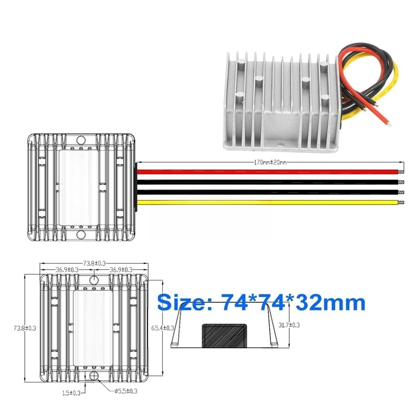Régulateur de Tension Continue à découpage, Convertisseur élévateur CC 12 V à 28 V, régulateur de Tension élévateur (5 A ou 10 A)(12V to 28V 10A)