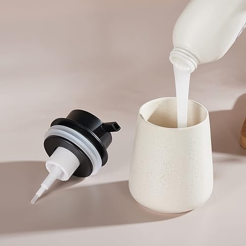 Miniatura 54 de Dispensador de jabón de manos de espuma de 12 onzas, dispensador de jabón espumoso negro para baño con bomba fácil de presionar, dispensador de