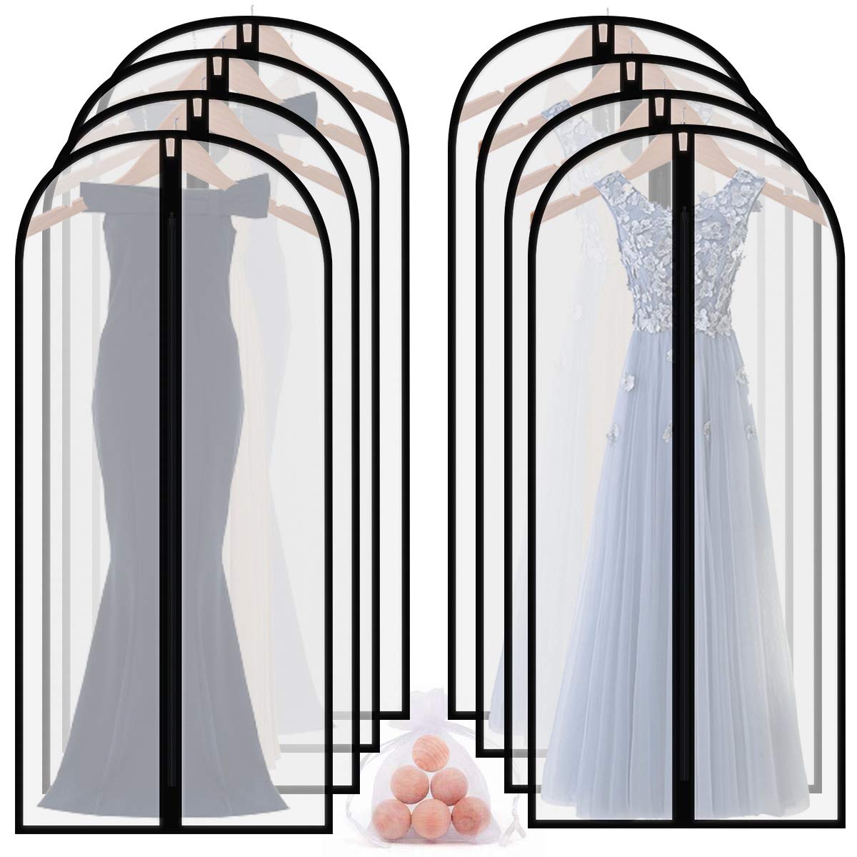 homemindahomeminda Garment Bags for Long Dress 8packs 60in