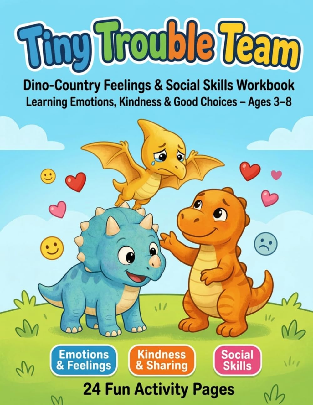 Tiny Trouble Team: Dino-Country Feelings & Social Skills Workbook