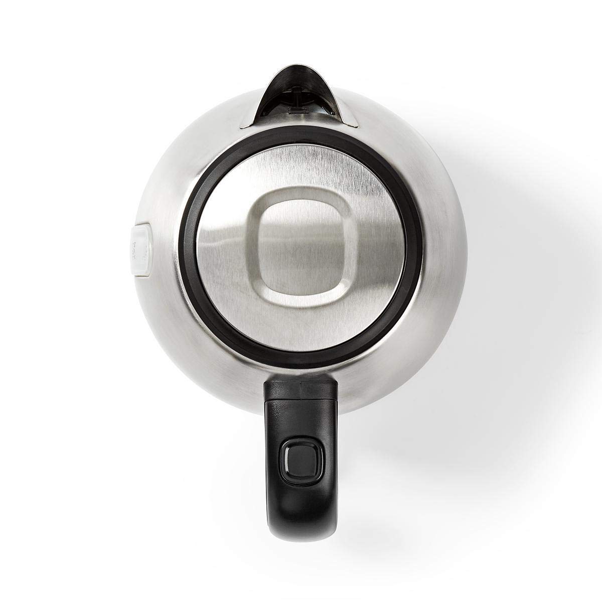 Nedis tetera eléctrica - Diseño elegante - Con capacidad de 1 litro, filtro antical, base giratoria de 360 grados sin cable y protección contra funcionamiento en seco - Aluminio