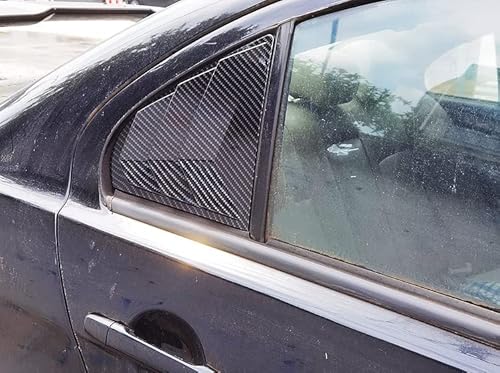 Koreyuag For Mitsubishi Lancer 2008-2015 Carbon Fiber Side Window Louver Shutter Cover Trim #TOP5