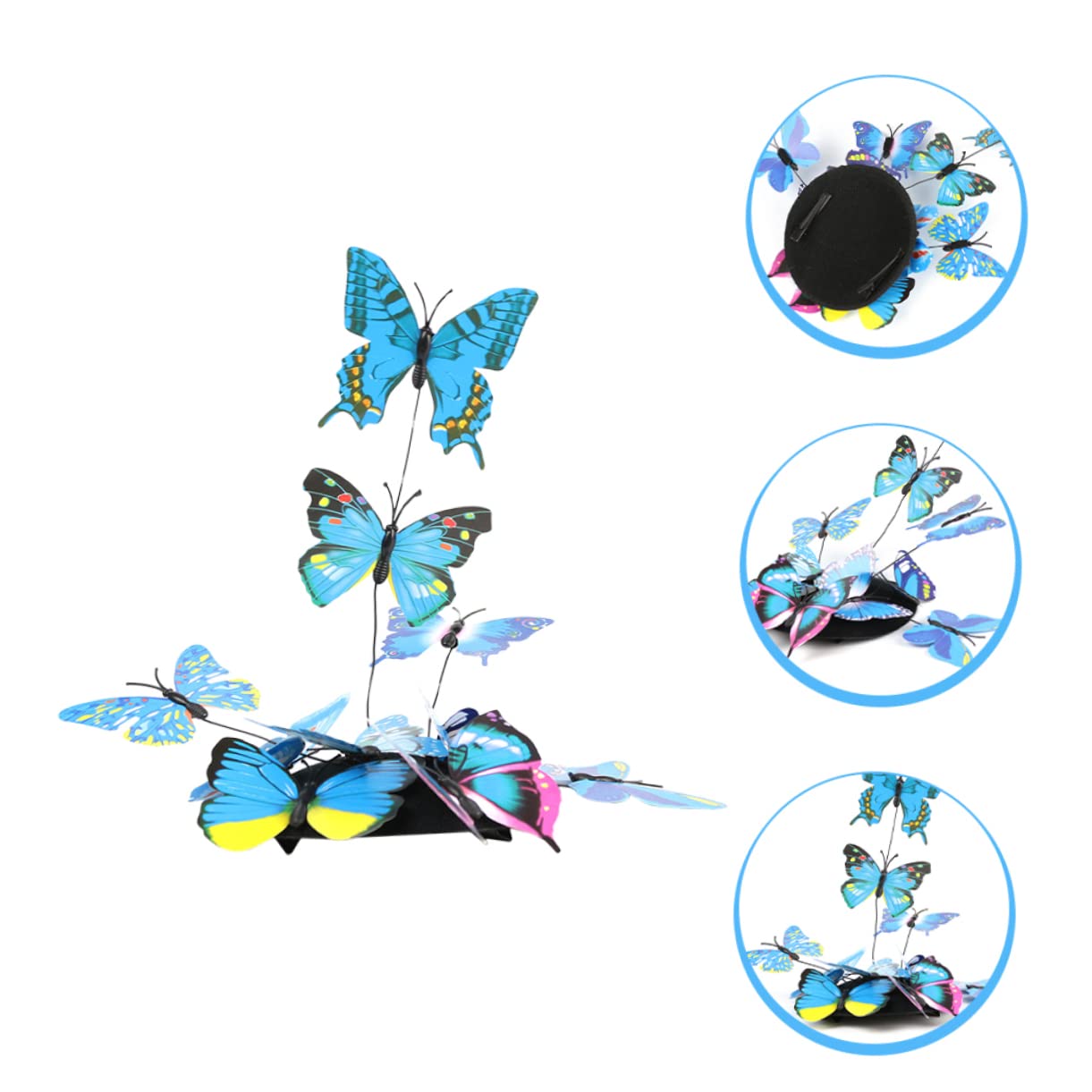 GALPADA 4pezzi Mini Cappello Decorativo con Clip per Forma di Farfalla Accessorio Elegante per Feste e Mascherate Leggero e Resistente Facile da Trasportare per Donne e Amiche