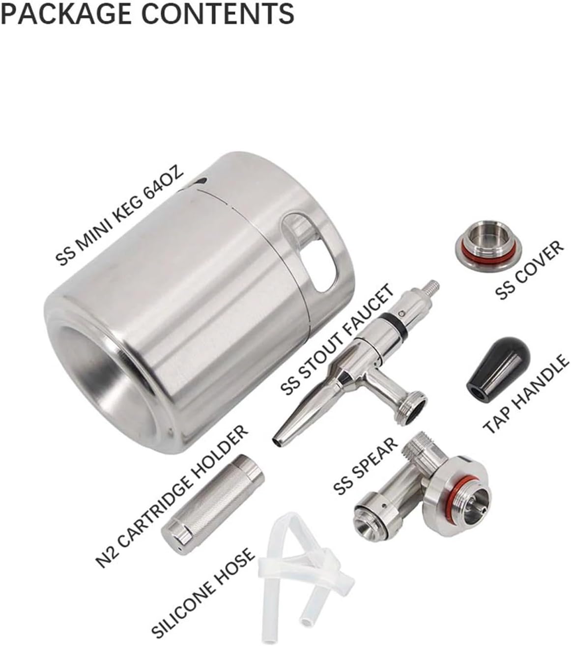 64oz(2L)/128(4L) Nitro Cold Brew Coffee Maker Nitrogen Coffee Machine Dispenser System w/PRV Kit & Stout Creamer Faucet