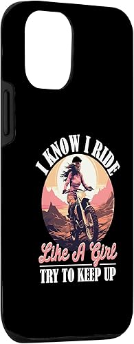 Miniatura 6 de iPhone 12 mini Motocross Woman I Know i ride Like a Girl try to keep up Case